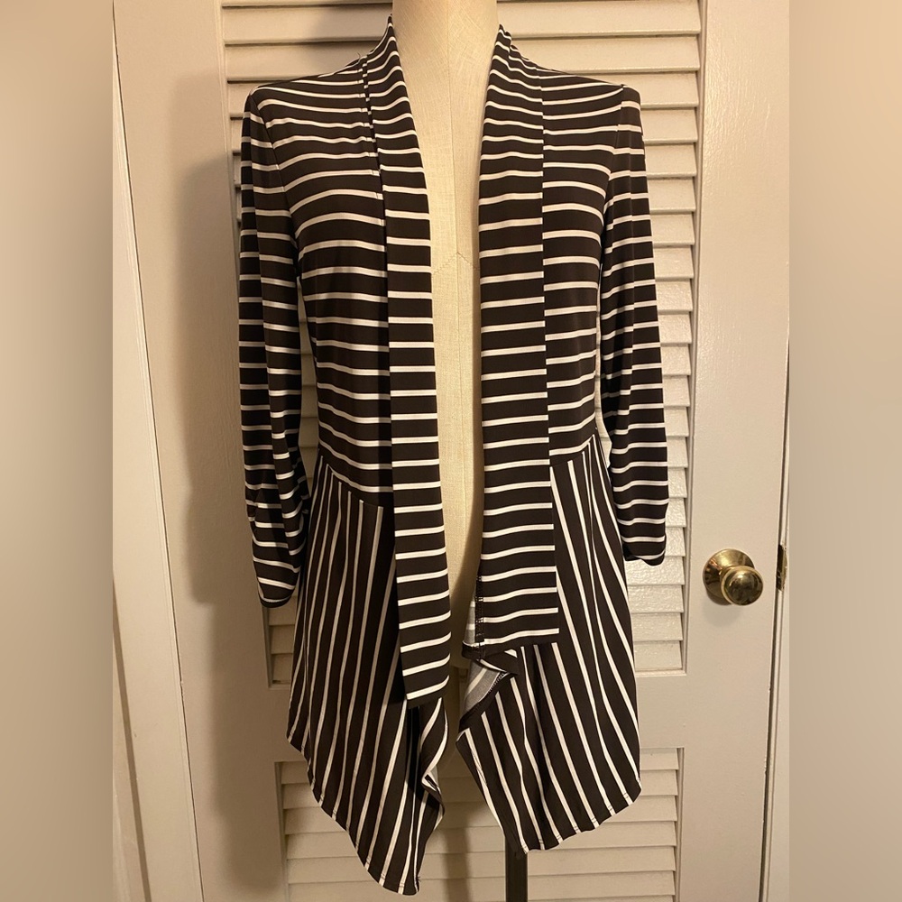 Brown & White Striped “Chico’s” Blazer- Size 0 (XS)